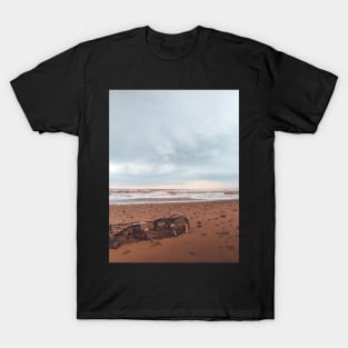 Stranded Lobster Trap on a New Brunswick Beach V1 T-Shirt